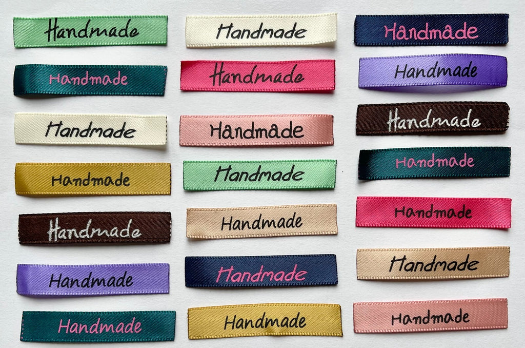 Fabric Labels 'Handmade' Hand Made Sew On Craft Clothing Label Tags 50x10mm #2