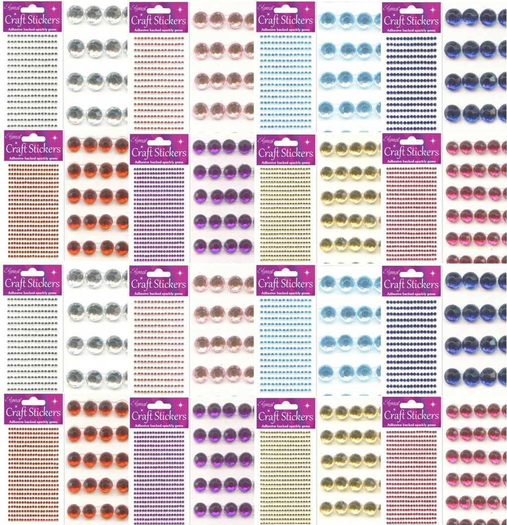 3D Stickers Craft Pearl Dots Sparkly Glitter Gem Craft Card Craft Self Adhesive