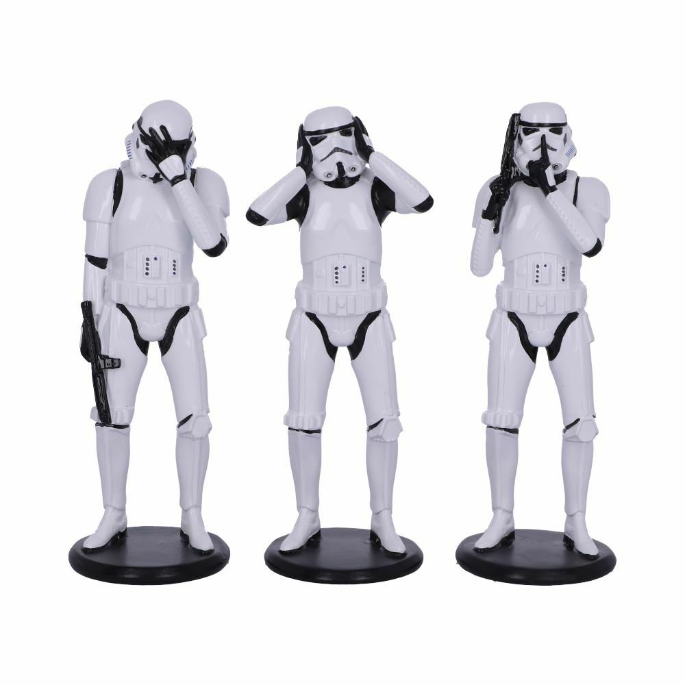 Star Wars Stormtrooper Licensed Helmet Box Pen Pot Bookends Poker Ornament - Three Wise Stormtrooper 14cm