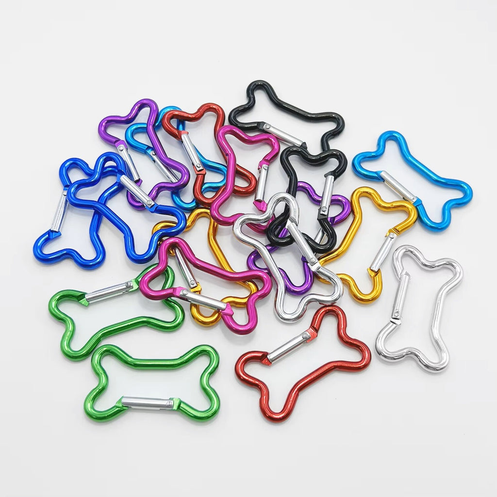 Carabiner Dog Bone Shaped Spring Clip Clasp Snap Hook Keyring Craft Toy