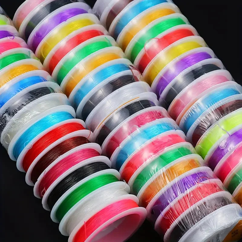 1.0mm Coloured Elastic Stretchy Beading Thread Nylon Jewellery Bead Stretch Cord