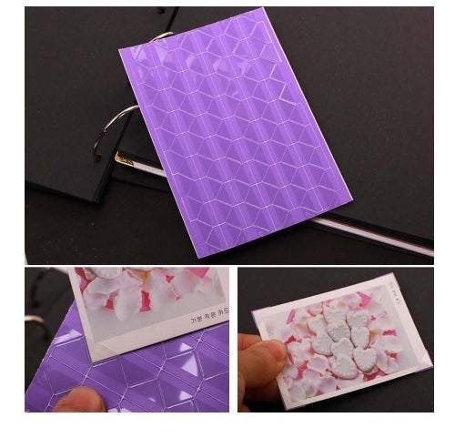 102 Photo Album Picture Scrapbook Corner Sticker Self Adhesive – 10 Colours - Lilac