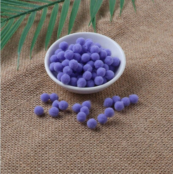 Craft Pom Poms Size 8mm Many Colour Options & Pack Sizes Pom Pom Art & Craft - Purple