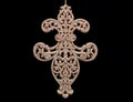 Regency Regal Fleur De Lys Gold Glitter Christmas Traditional Decoration
