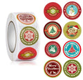 Christmas Stickers Labels Seals Gift Craft Xmas Card Making Festive Label 25mm - Design 1