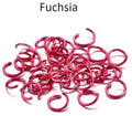 Pink, Light Pink & Fuchsia Jump Rings Ring Connectors Jewellery Craft 6mm 8mm 10mm - Fuchsia