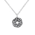 925 Sterling Silver Celtic Knot Love Heart Triangle Necklace & Gift Bag - Knot 1