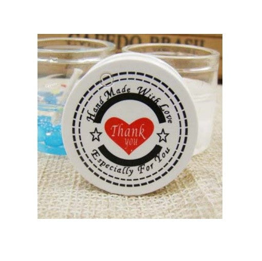 Craft Paper Tags 'Handmade with Love' & 'Thank You' Hand Made Mini Gift Tags - 5