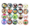 Butterfly Round Clear Glass Domed Cabochons Flatback Craft Scrapbook Charm 12mm