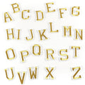 Gold Letter Patch Patches Iron or Sew on Alphabet Embroidery Customise Clothes