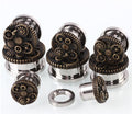Steampunk Mechanical Gears Ear Plugs Flesh Tunnels Stretcher Expander 8mm-20mm