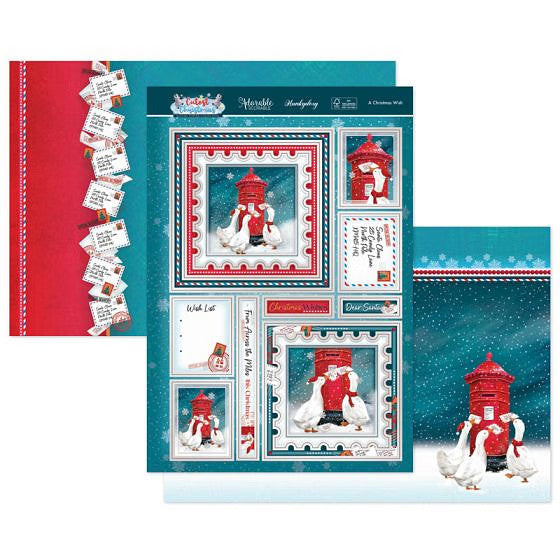 Hunkydory Christmas Card Making Kits Festive Xmas Luxury Topper Set Pack Toppers - A Christmas Wish