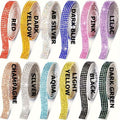 Rhinestone Self Adhesive Tape Border Craft Sticker Strip Roll W 1cm L 91cm - AB Silver