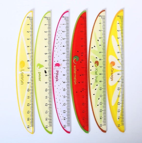 Fruit Food Ruler 15 cm Plastic Novelty Stationery Accessory School Fun
