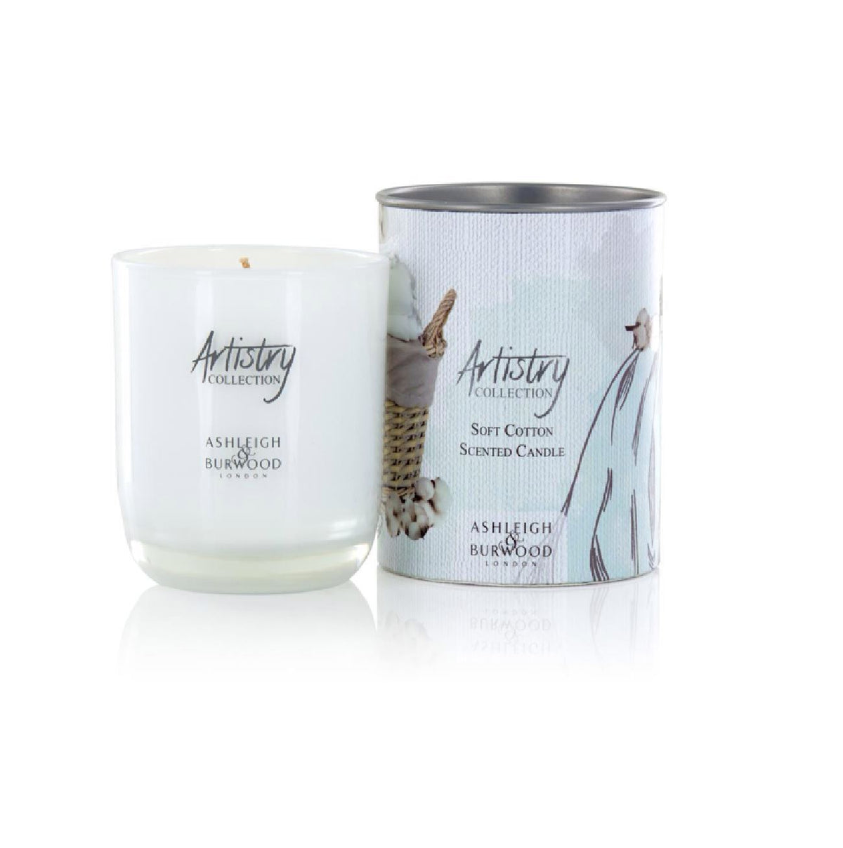 Artistry Collection Fragrance Scented Candle 8x9cm 200g Ashleigh & Burwood Gift - Soft Cotton
