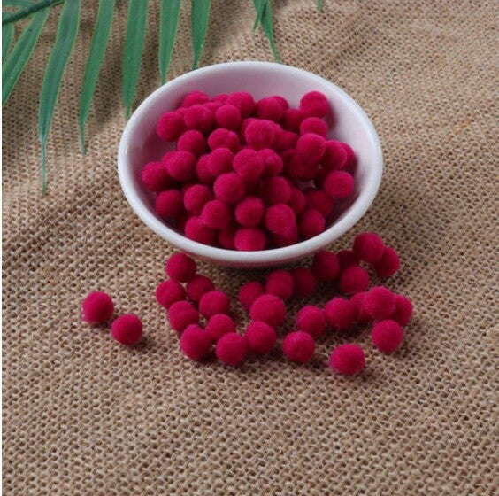 Craft Pom Poms Size 8mm Many Colour Options & Pack Sizes Pom Pom Art & Craft - Fuchsia