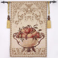 Aubusson Roman Still Life Cream Fruit Bowl Loom Woven Tapestry 138x88cm