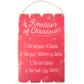 Realities of Christmas Plaque Wall Hanging Sign Christmas Decoration