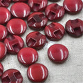 12mm / 1.2cm Buttons - 12 colours - Baby Knitting Clothing Knit Button Flatback - Burgundy