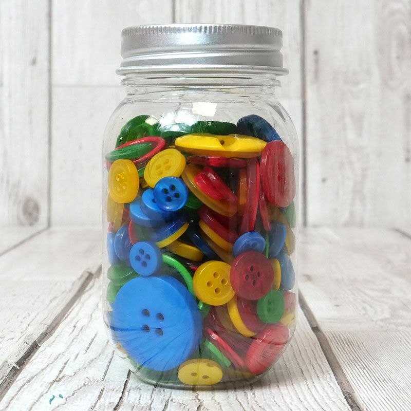 Jar of Buttons Assortment Button Button It! Craft Scrapbook Cardmaking Hunkydory