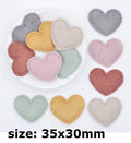Heart Padded Glitter Patch Applique Customise Sew on Patches Customise Clothing