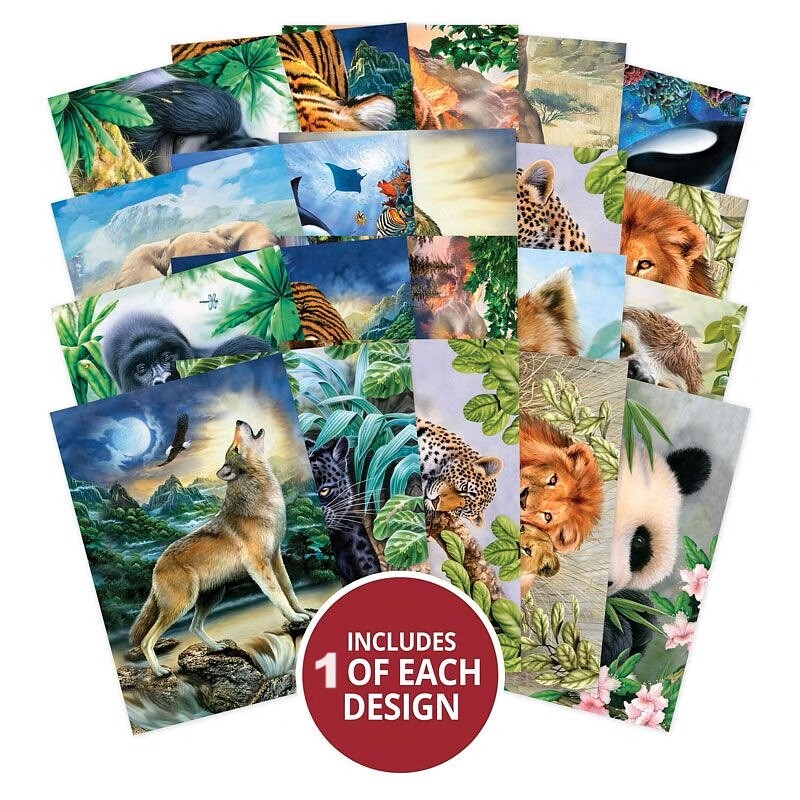 Hunkydory Little Books 20/24/25 Pack - Christmas Birthday Card Making Scrapbook - Into the Wild