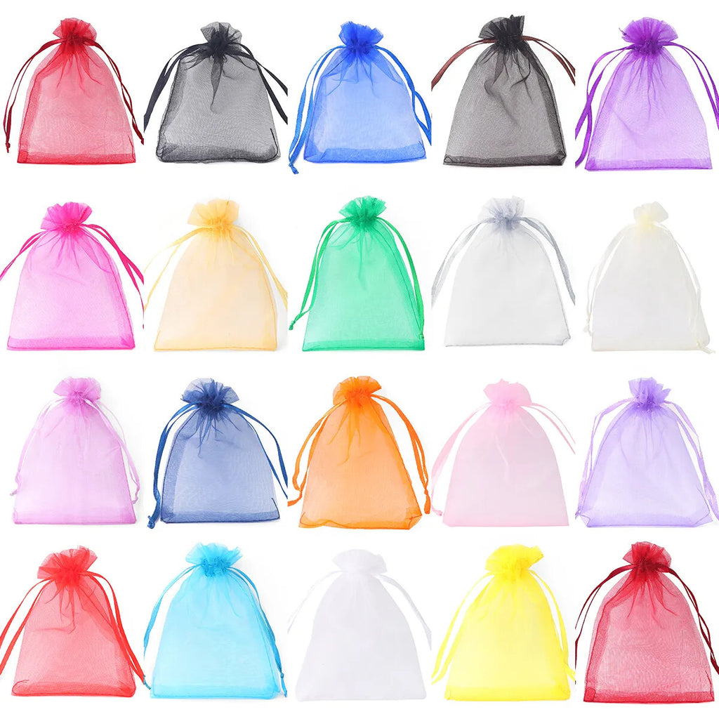 Organza Gift Bag Jewellery Wedding Favour Packing Supplies Bags 7x8.5cm