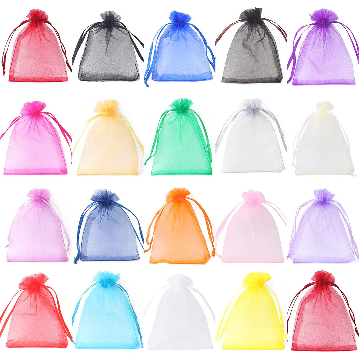 Organza Gift Bag Jewellery Wedding Favour Packing Supplies Bags 7x8.5cm