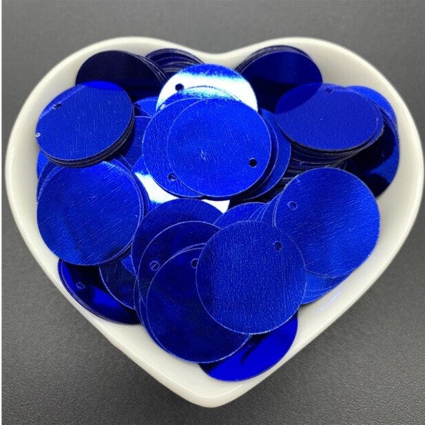 200 x Large Round 20mm Loose Sequin Flat Sewing Trim Costume Craft - 23 COLOURS - Blue
