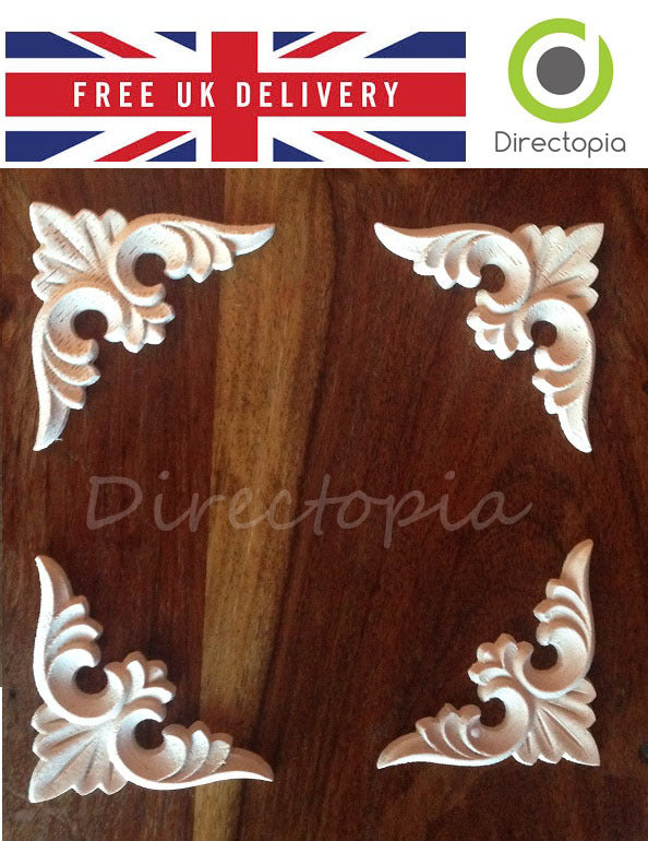Exquisite Classic Wood Carved Corner Appliques 2 Sizes - Furniture Decor