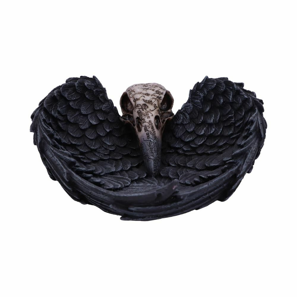 Raven Crow Black Bird Ornament Gothic Edgar Allan Poe Figurine Boxed Gift - Edgar's Raven Trinket Holder 17cm