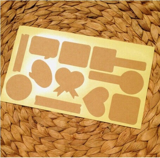 100 x Various Designs Blank Craft Sticker Labels Craft Card Sealing Stickers