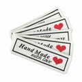 Hand Made With Love Label Patch Labels Craft - Iron On Label - Handmade - 6x2cm