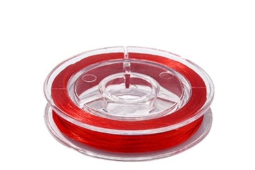 10m Colour Elastic Stretchy Thread Beading Cord String Jewellery Bracelet Making - Red