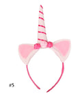 Unicorn Horn Headband Flower Glitter Metallic Party Cosplay Hair Accessory - 5