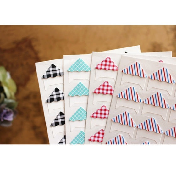 24 Geometric Self Adhesive Photo Album Frame Corner Protector Stickers ScrapBook