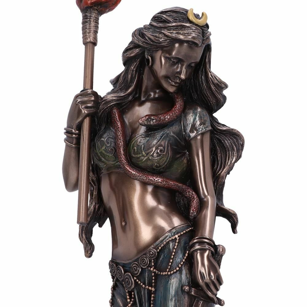 Hecate Moon Goddess Bronze Mythological Goddess of Magic Figurine 34cm