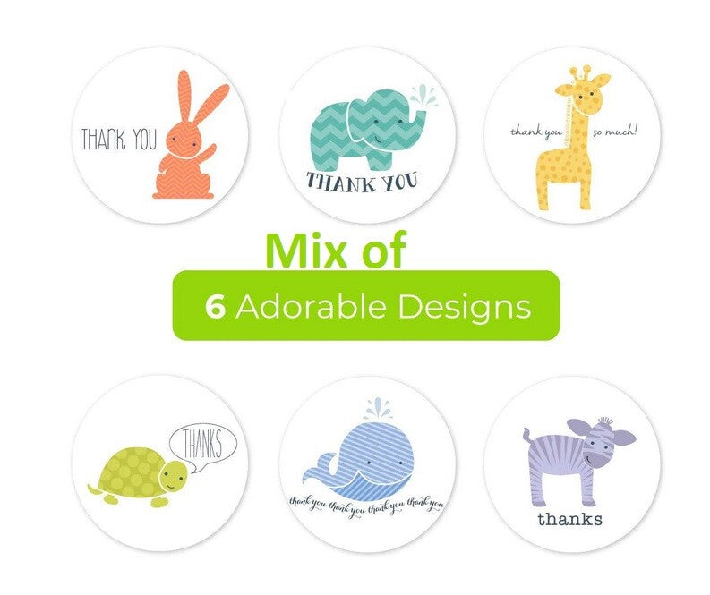 Round Sticky Labels Thank You Handmade Gift Craft Stickers Label Seals 2.5cm - 10