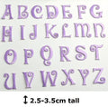 Lilac Purple Letter Patch Iron or Sew on Embroidered Alphabet Customise