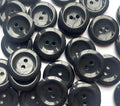 Pearlised Easy Match Dish Buttons Pearl Effect - Sizes: 11.5mm/15mm/18mm/20mm - Black