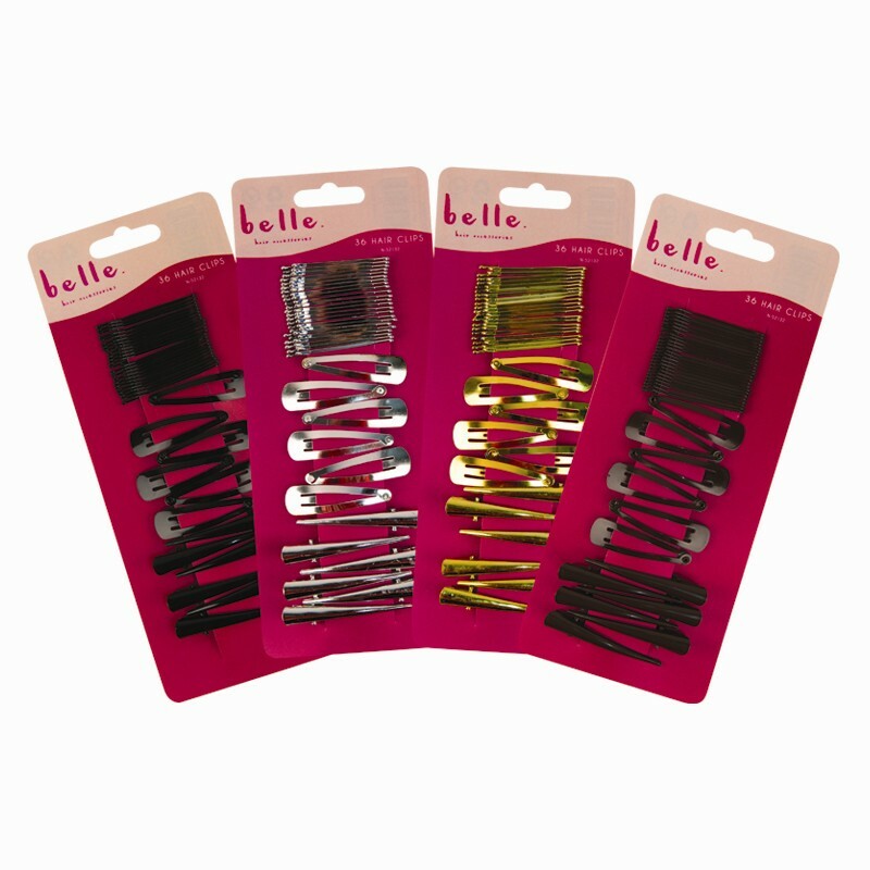 36 Pack of Hair Clips Slides Grips Gold Silver Brown Black Hair Accessories