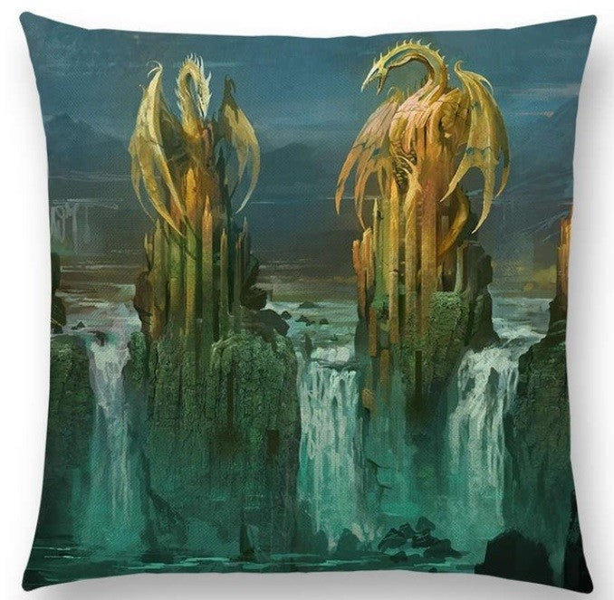 Dragon Cushion Cover Fantasy Mystical Magic Dragon Cushions 18" x 18" - 4