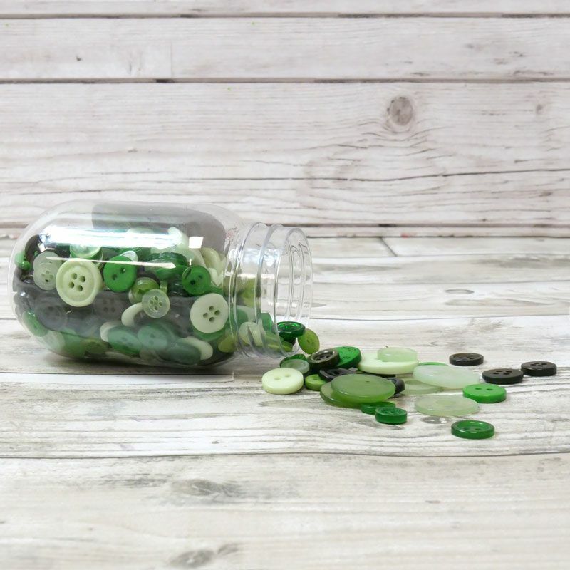 Jar of Buttons Assortment Button Button It! Craft Scrapbook Cardmaking Hunkydory