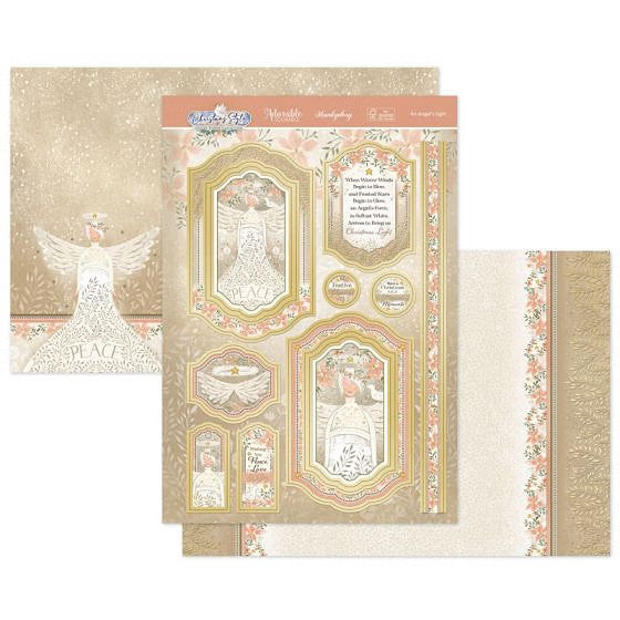 Hunkydory Christmas Card Making Kits Festive Xmas Luxury Topper Set Pack Toppers - An Angel's Light