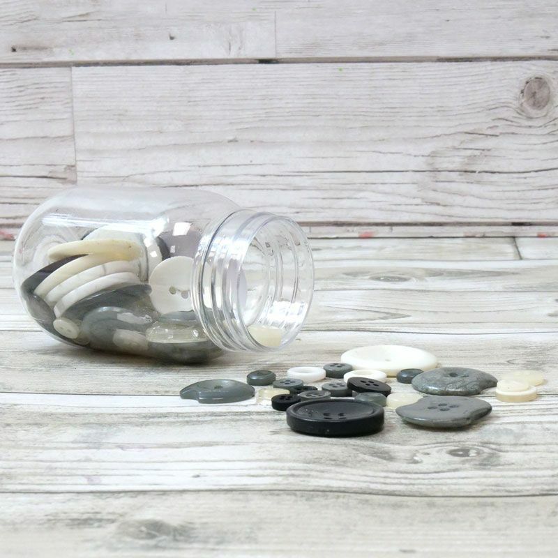 Jar of Buttons Assortment Button Button It! Craft Scrapbook Cardmaking Hunkydory