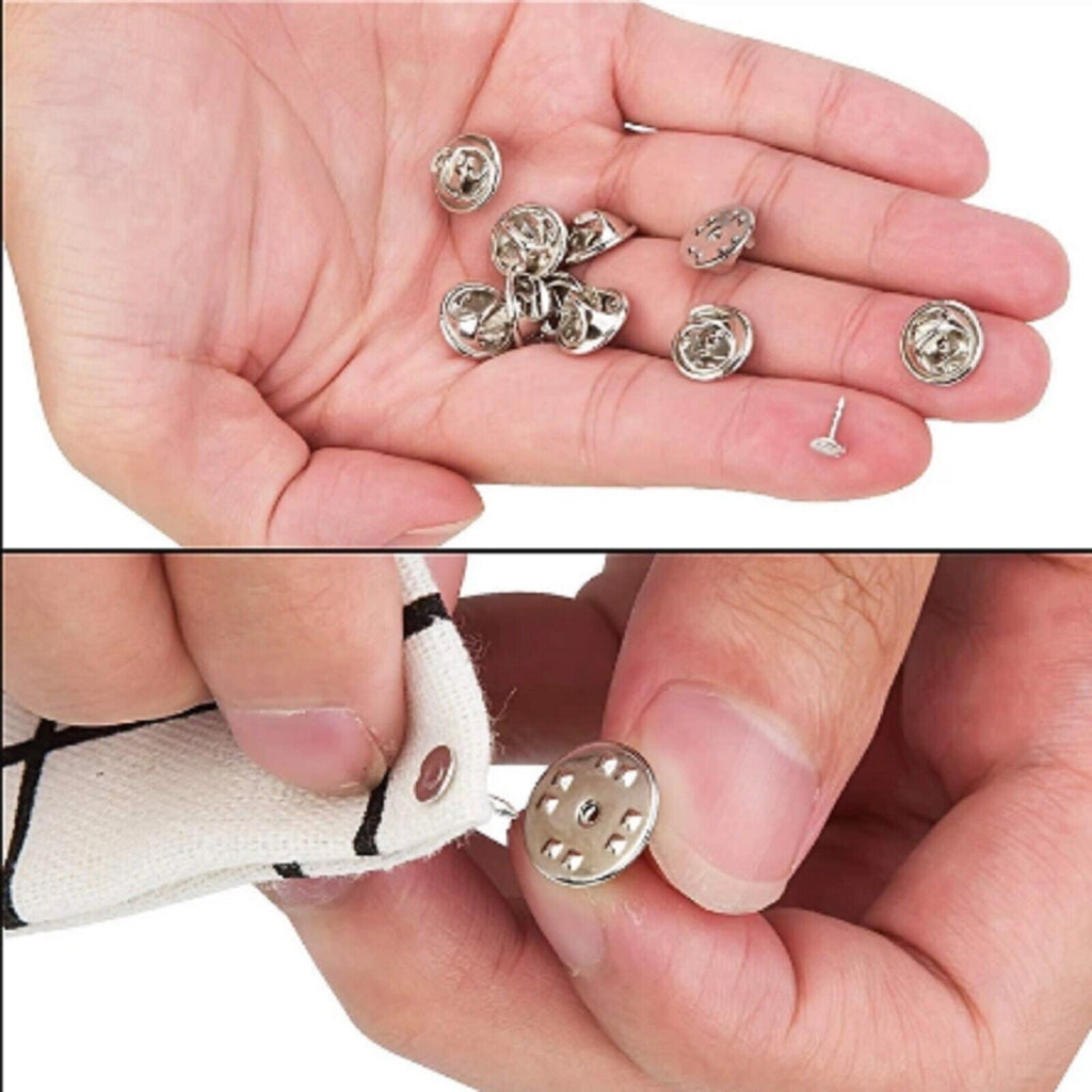 Butterfly Clutch Clips with Stud Pin Badge Backs Lapel Brooch Clasp