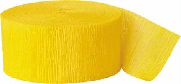 Buy 3 Rolls Crepe Streamer Crepe Paper Party Decoration Streamers 81 ft - Hot yellow x 3 rolls