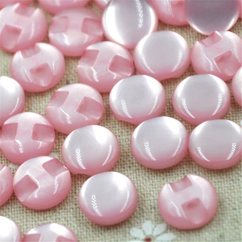 12mm / 1.2cm Buttons - 12 colours - Baby Knitting Clothing Knit Button Flatback - Pink