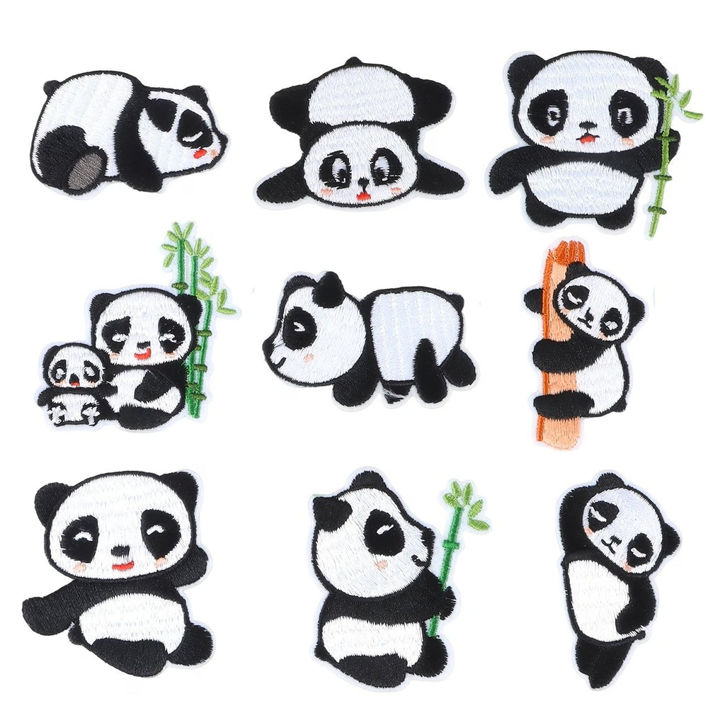 Panda Patch Embroidered Panda Bear Patches Iron on / sew on / glue on
