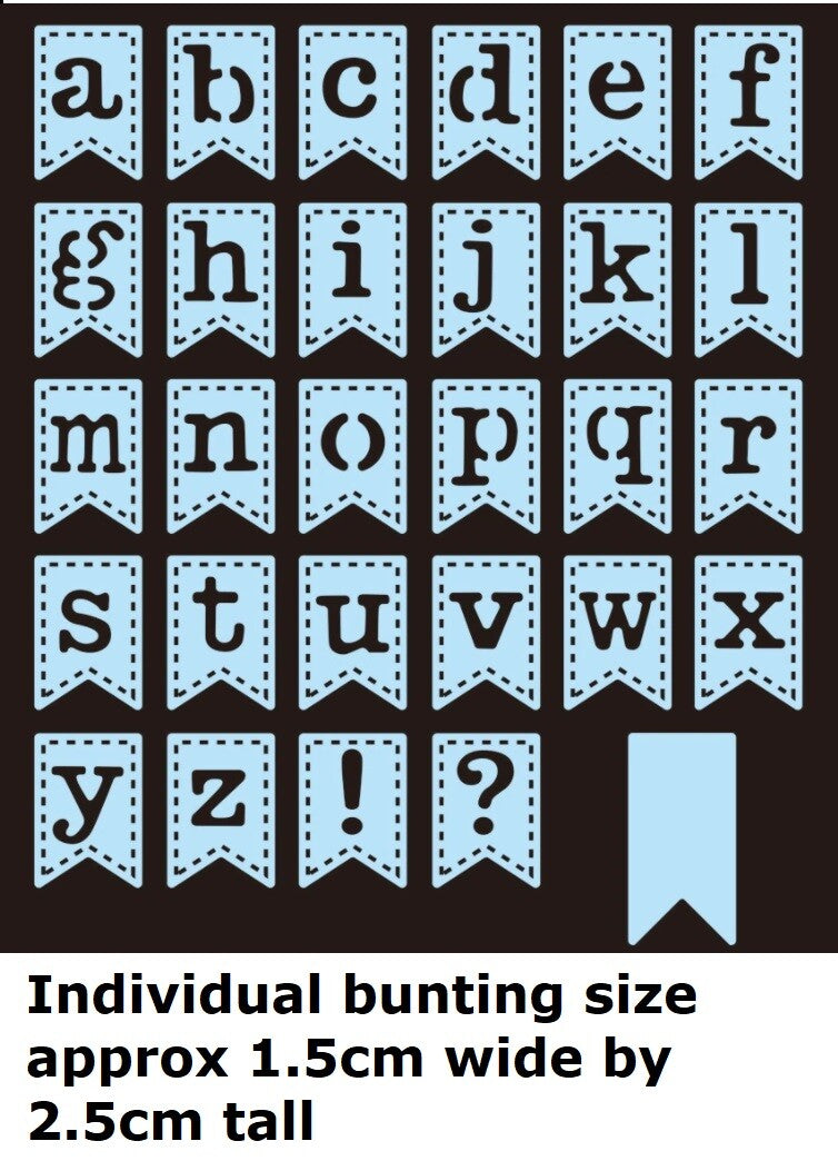 Alphabet Numbers Die Cutting Stencil Card Making Scrapbook Craft Template - Alphabet Bunting